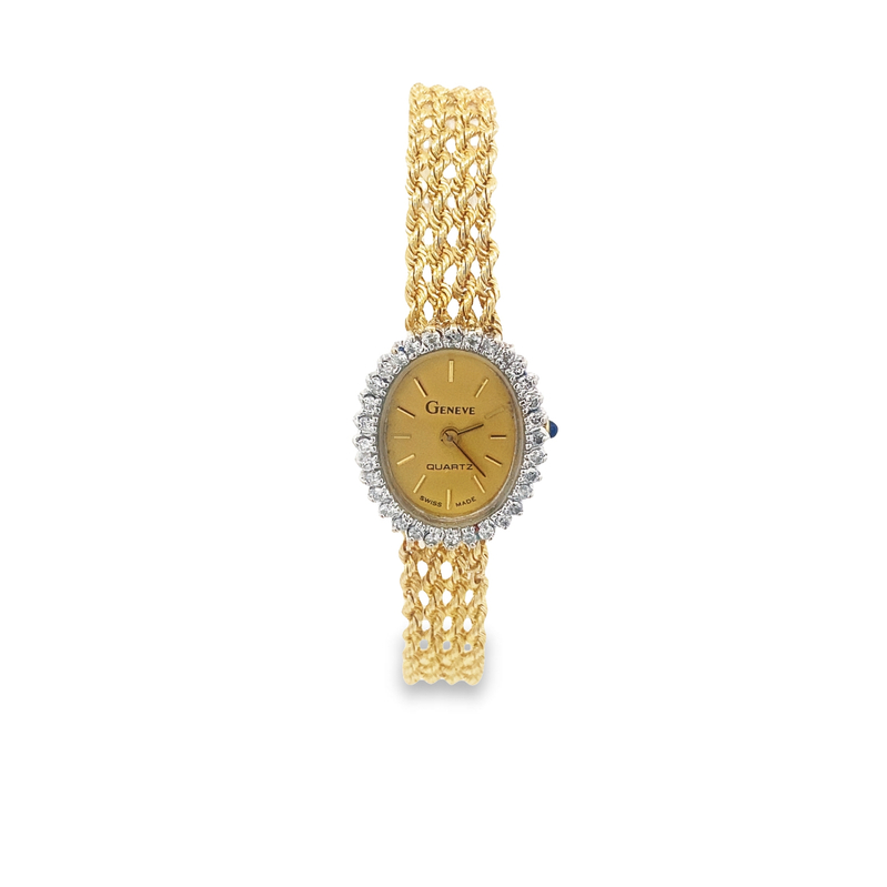 Estate 14 Karat Yellow Gold Geneve Watch