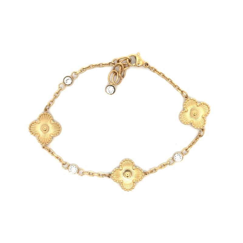 Veloria Collection 13mm Clover and Cz Bracelet