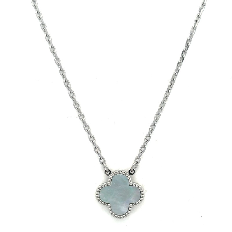 Veloria Collection Mother of Pearl Clover Necklace