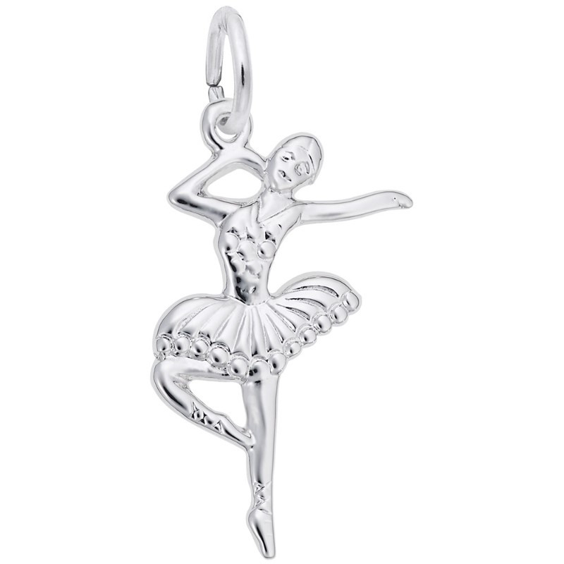 Ballet Dancer with Tutu Charm Sterling Silver Ballet Dancer with Tutu Charm Sterling Silver