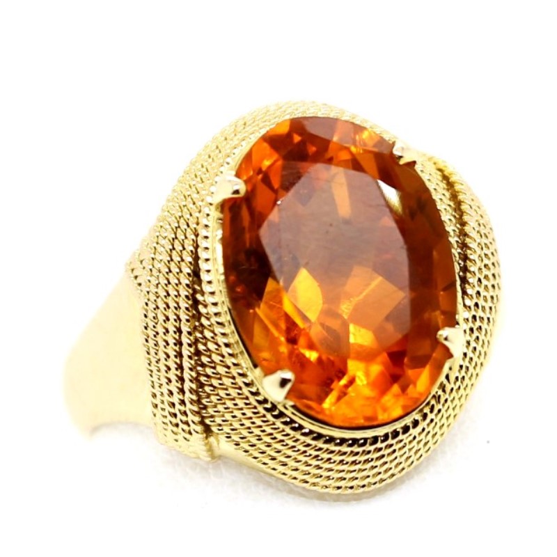 Estate Oval Citrine Ring