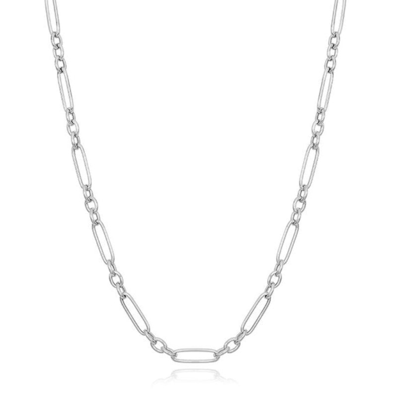 Small Tube Paperclip Necklace in White