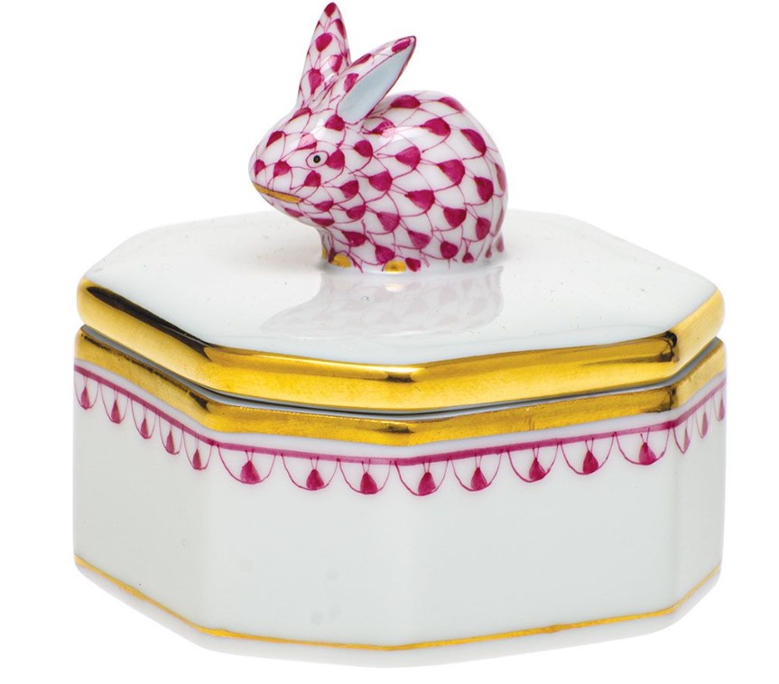 Herend Raspberry Petite Octagonal Box