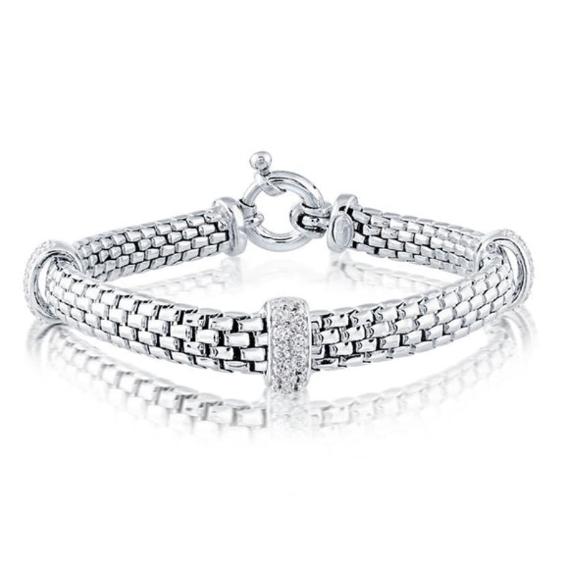 Oro Link Station Bracelet in White