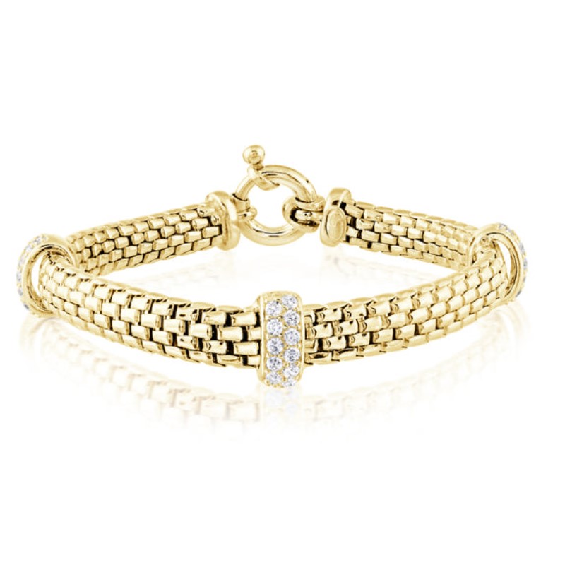 Oro Link Station Bracelet in Yellow
