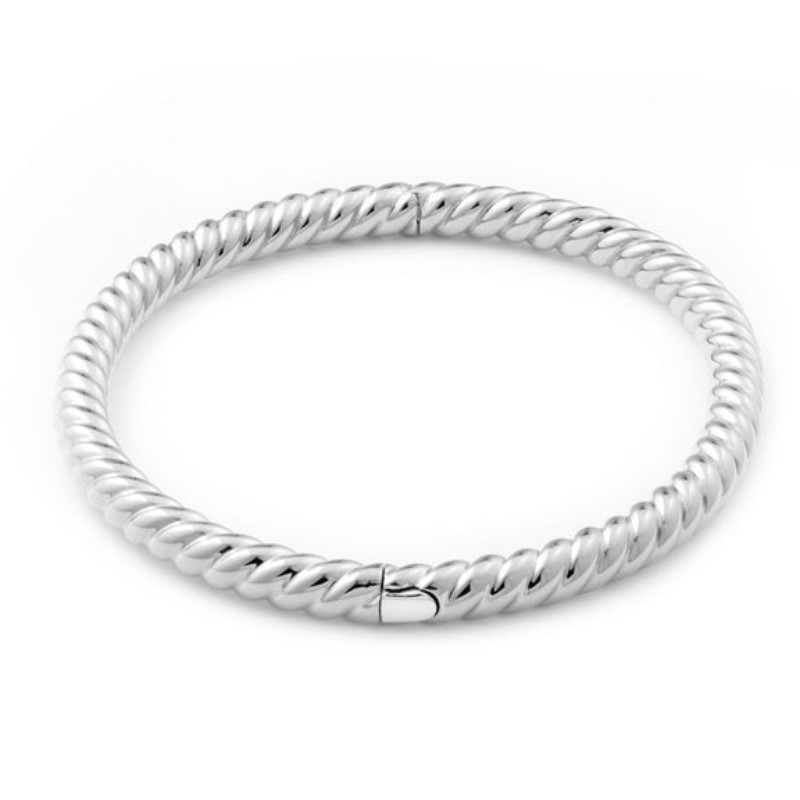 Twist Bangle in White