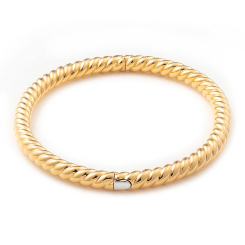 Twist Bangle in Yellow