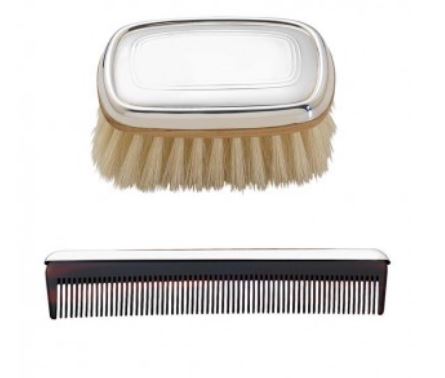 Silver Plate  Kent  Boys Brush/Comb    Set
