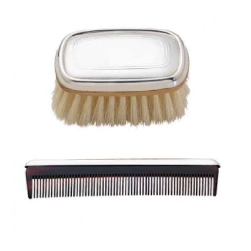 Silver Plate  Kent  Boys Brush/Comb    Set