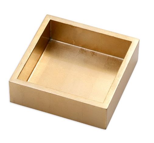 Lacquer Gold  Napkin Holder With Napkins
