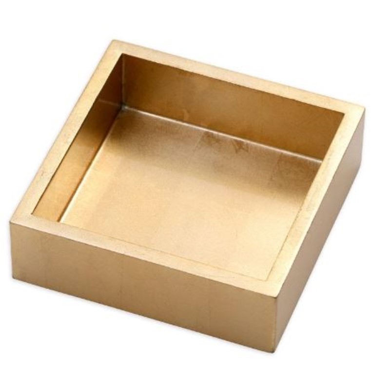 Lacquer Gold  Napkin Holder With Napkins