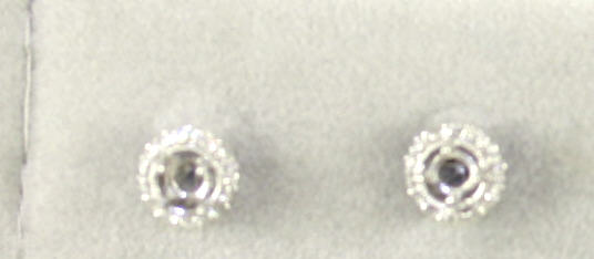 14 Karat White Gold Diamond Semi-Mount Earrings