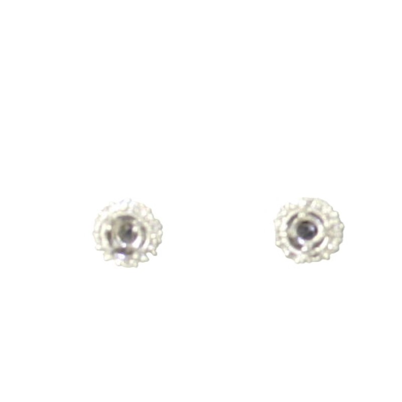 14 Karat White Gold Diamond Semi-Mount Earrings