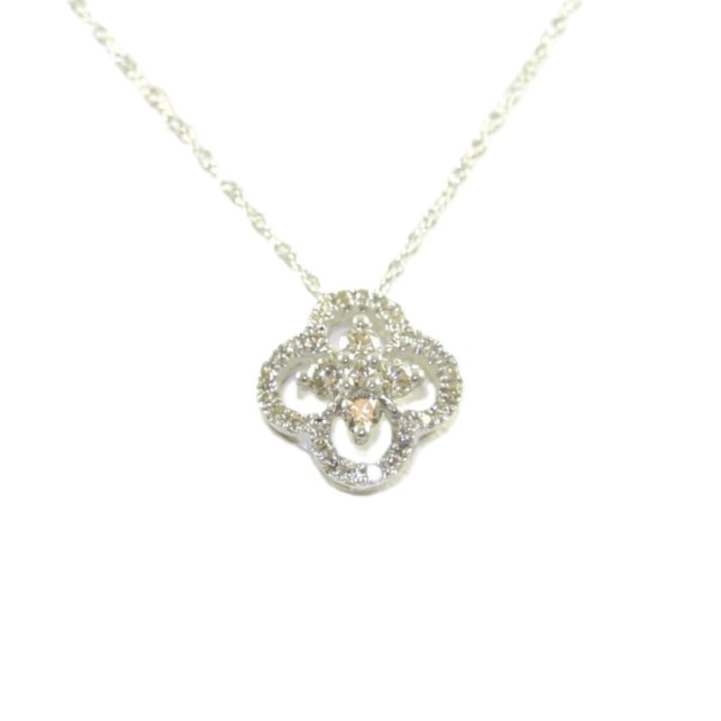 14KW DIA CLOVER PENDANT