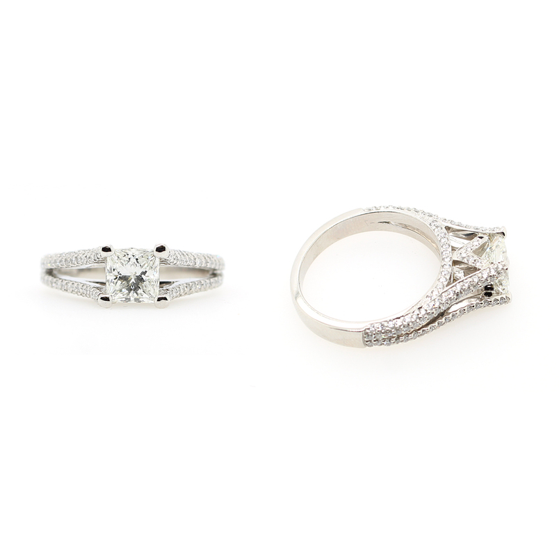 Platinum EGL Certified Diamond Engagement Ring
