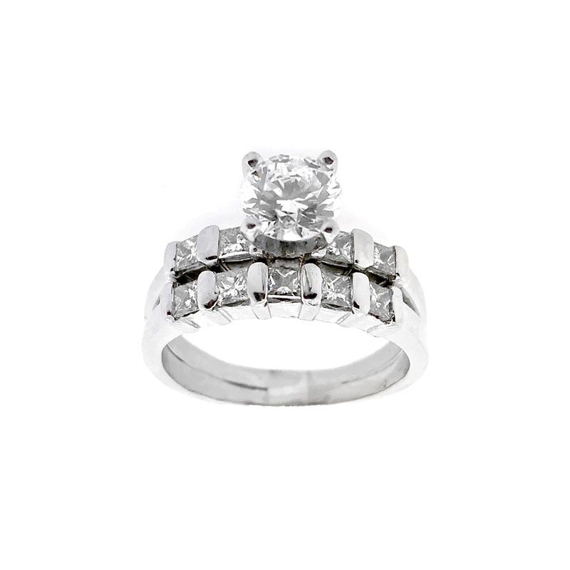 Estate Platinum Diamond Bridal Set