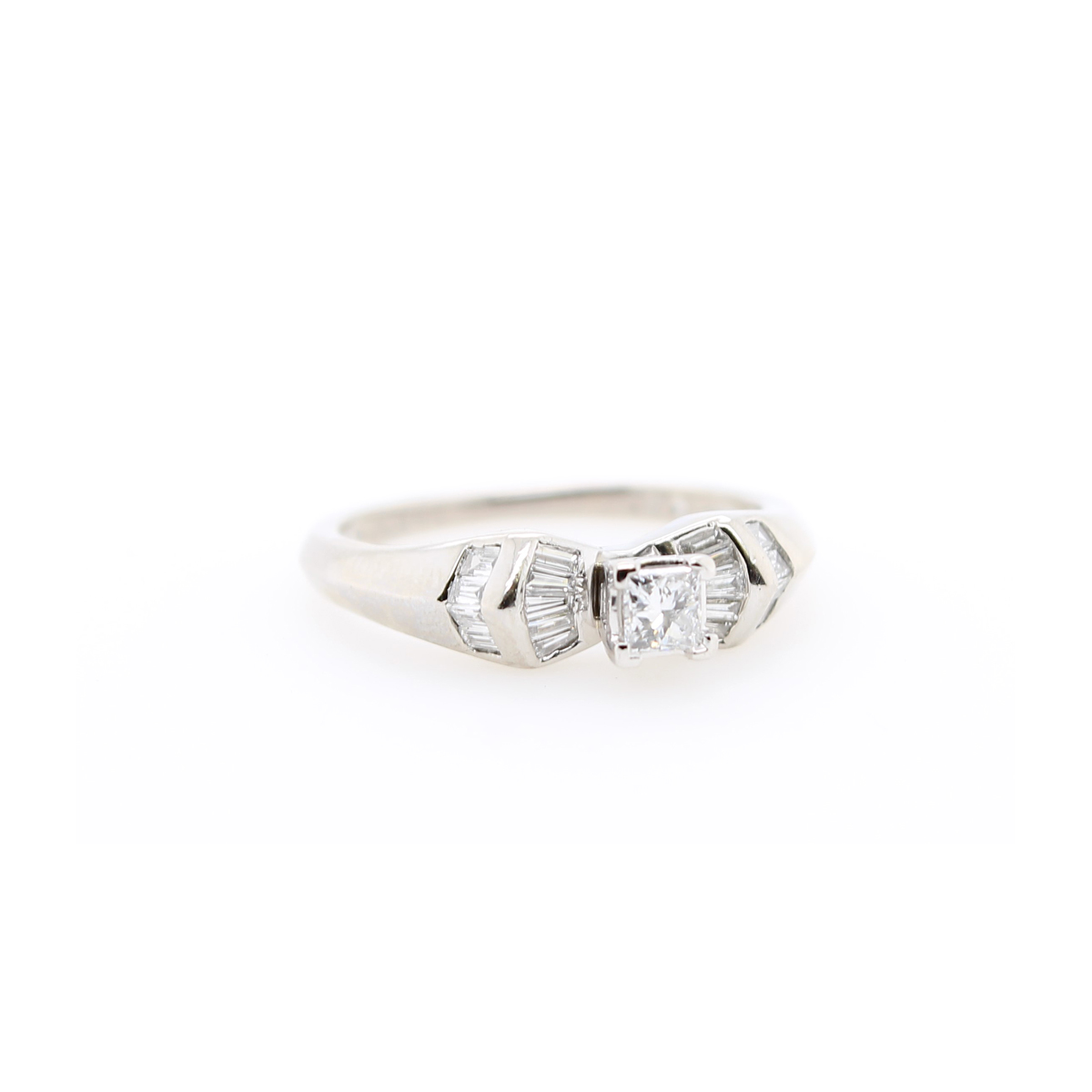 Estate Platinum Diamond Bridal Ring