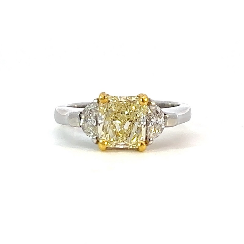 Estate Platinum IGI Certified Diamond Ring