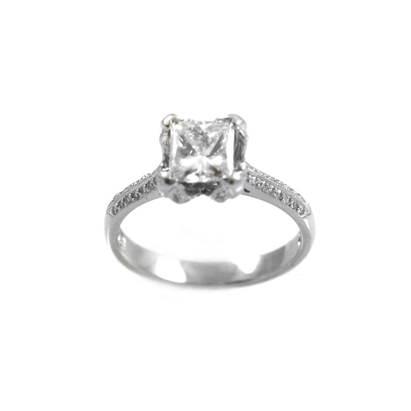 Estate Platinum Diamond Engagement Ring