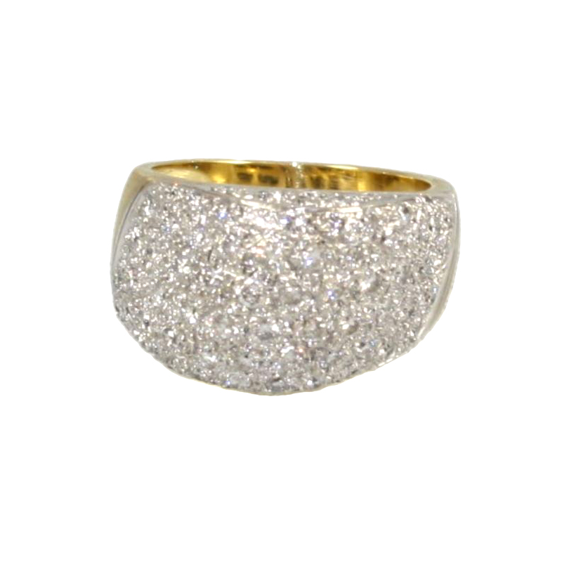 Estate 18 Karat Yellow Gold Diamond Ring