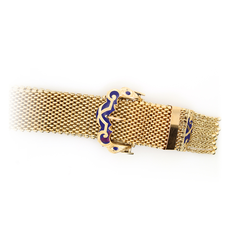 Estate 14 Karat Yellow Gold Antique Bracelet Measuring 7" Long