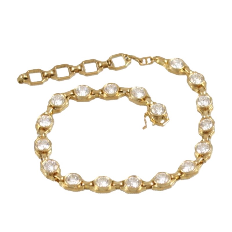 Estate Add-A-Diamond Link Bracelet