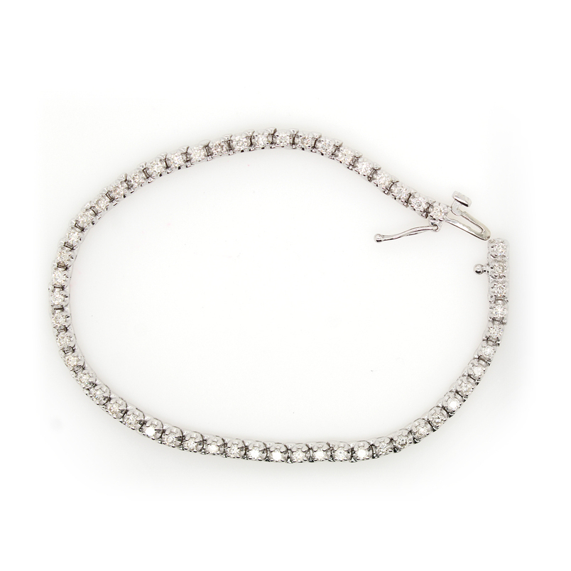 Estate Diamond Tennis Link Bracelet