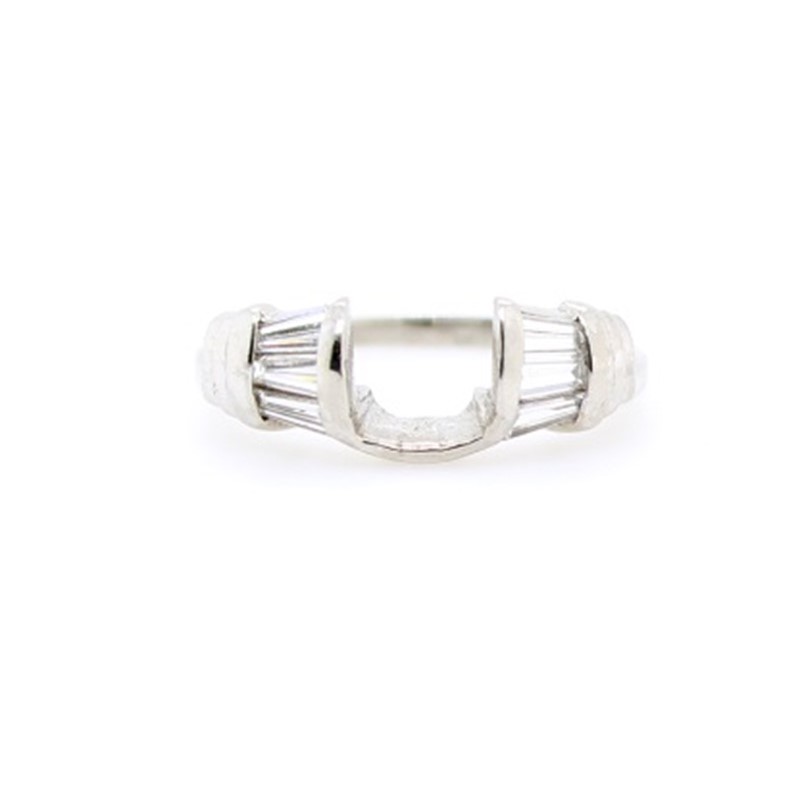 Estate Sandberg & Sikorski Platinum Diamond Wrap Ring