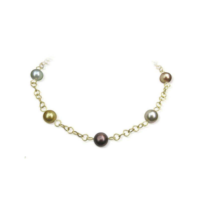 Estate Yvel 18 Karat yellow gold South Sea Pearl Necklace