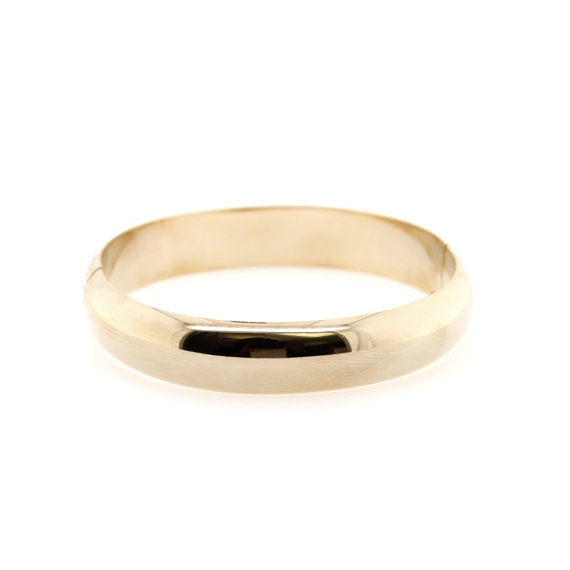 14 Karat Yellow Gold Filled 14mm Hinged Bangle Having A High Polished Finish.