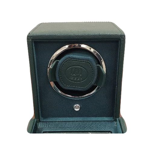 Wolf green cub single watch winder with Levy Jewelers logo