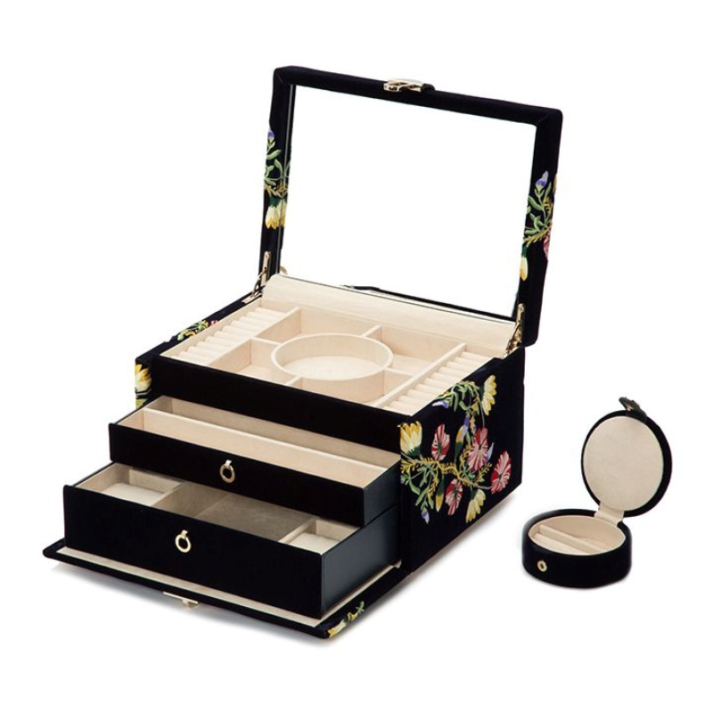 Wolf Zoe Indigo Medium Jewelry Box