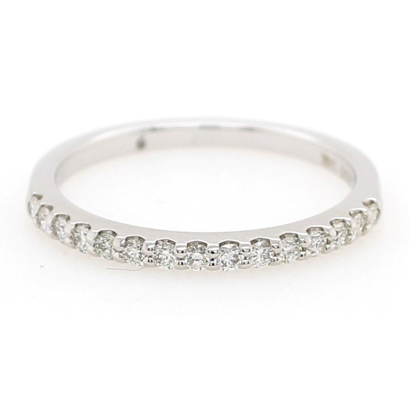 14 Karat White Gold Diamond Wedding Band