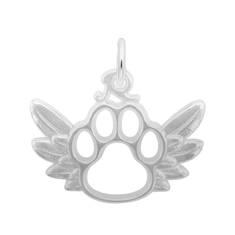 Paw with Wings Sterling Silver