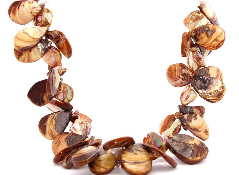 Lisa Zipperer Mother Of Pearl Teardrop Tortoise Shell Medallion Necklace