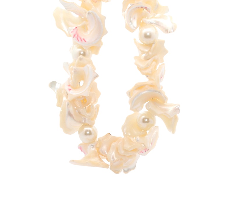Lisa Zipperer Large Conch Shell And Pearl Necklace