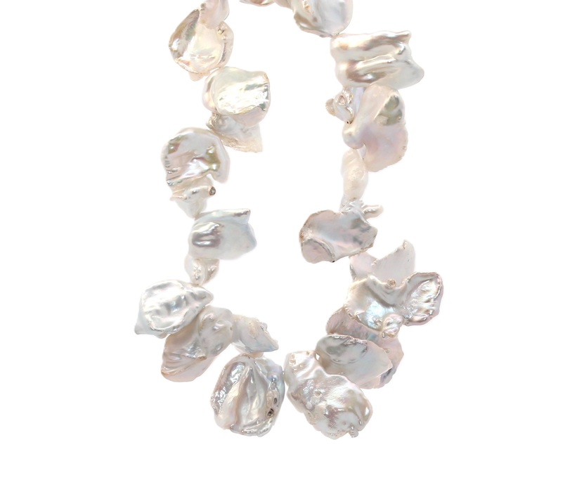 Lisa Zipperer Large Keshi Pearls With Signature Clasp And Extender