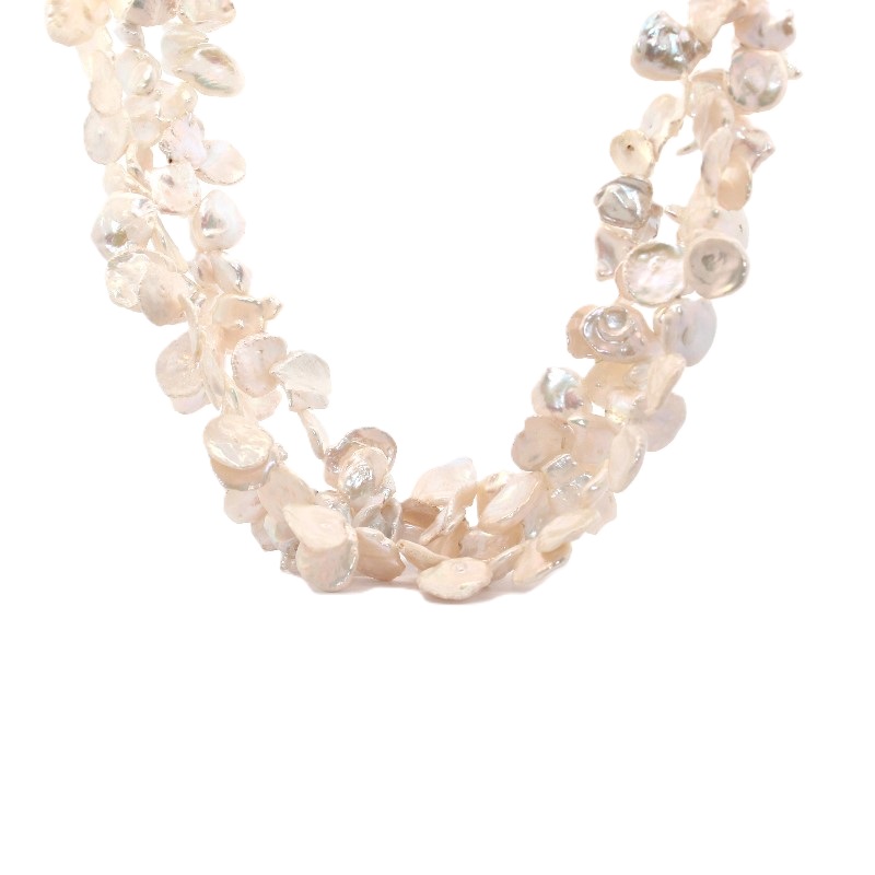 Lisa Zipperer Multi Strand Keshi Pearls With Signature Clasp