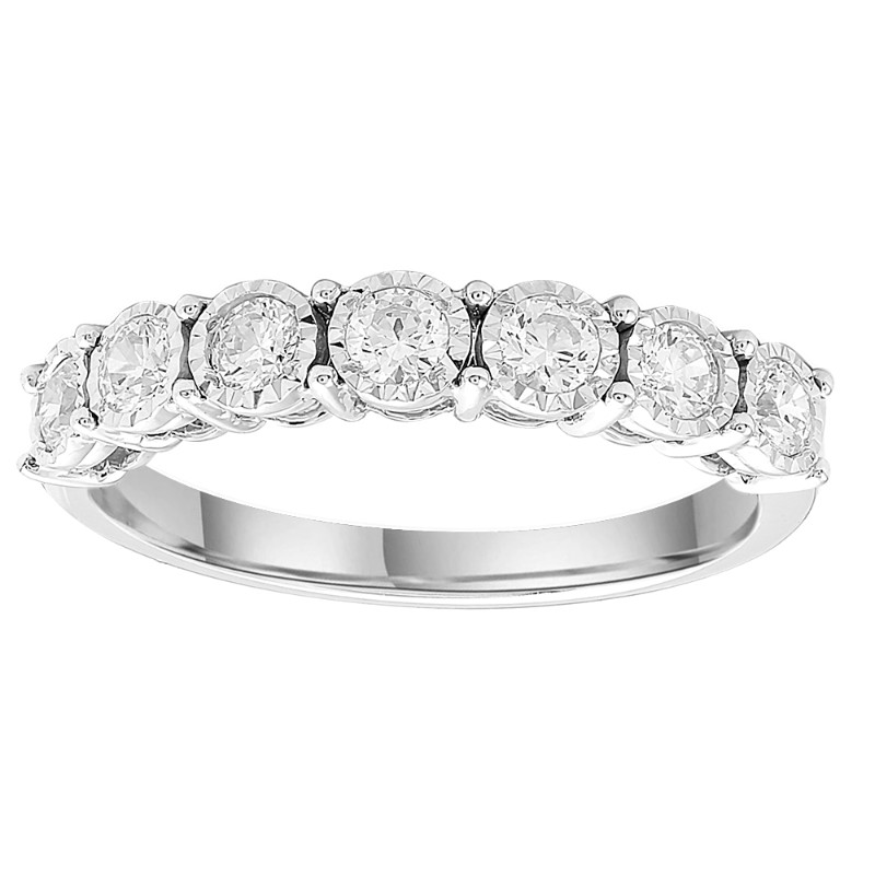 14 Karat White Gold Diamond Band In The .50 Carat Category