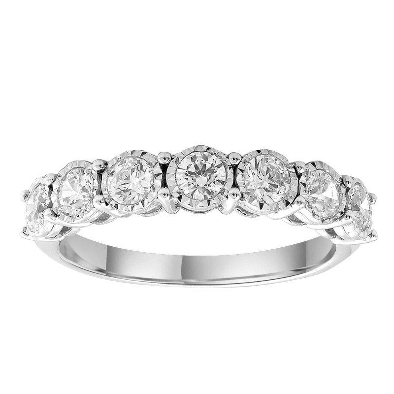 .75 Carat 14 Karat White Gold Diamond Band