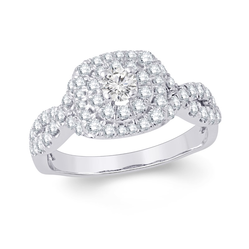 14 Karat White Gold  Diamond Ring