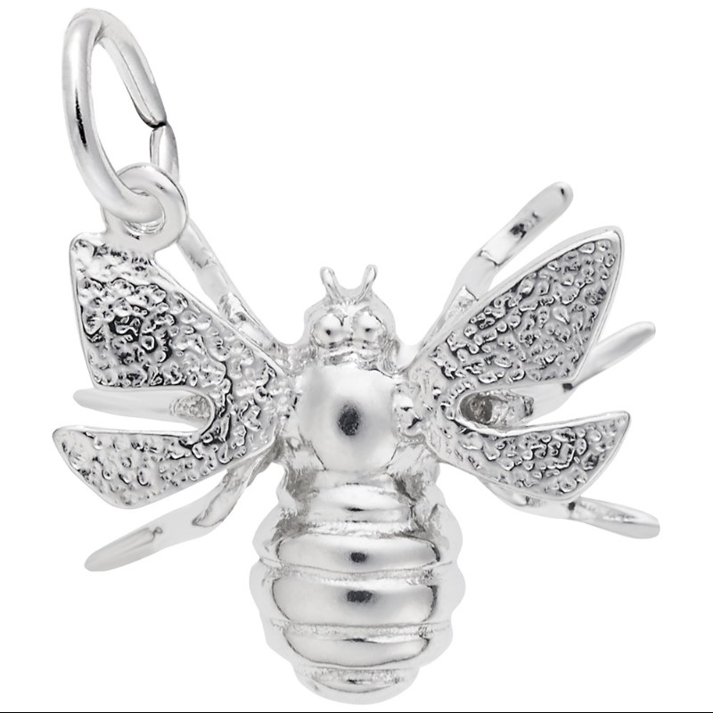 Bumble Bee Charm Sterling Silver