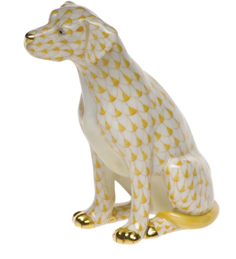 Herend Butterscotch Seated Dog