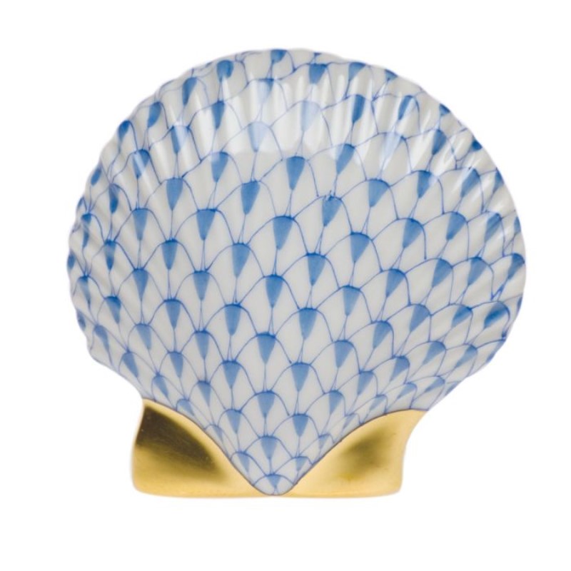 Herend Blue Miniature Scallop