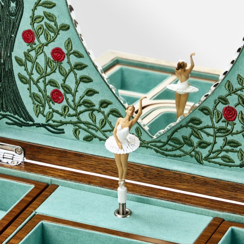 WOLF Ballet Musical Jewelry Box – Sleeping Beauty Walnut Wood