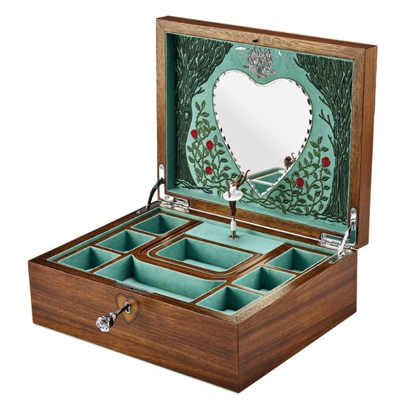 WOLF Ballet Musical Jewelry Box – Sleeping Beauty Walnut Wood