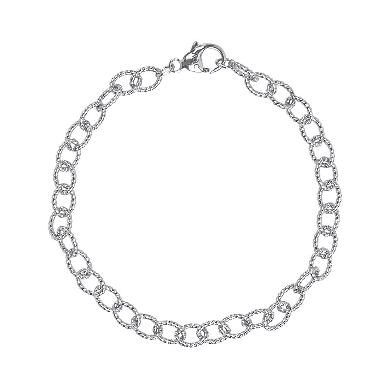 Twisted Link Classic Bracelet 7 Inches Sterling Silver Twisted Link Classic Bracelet 7 Inches Sterling Silver