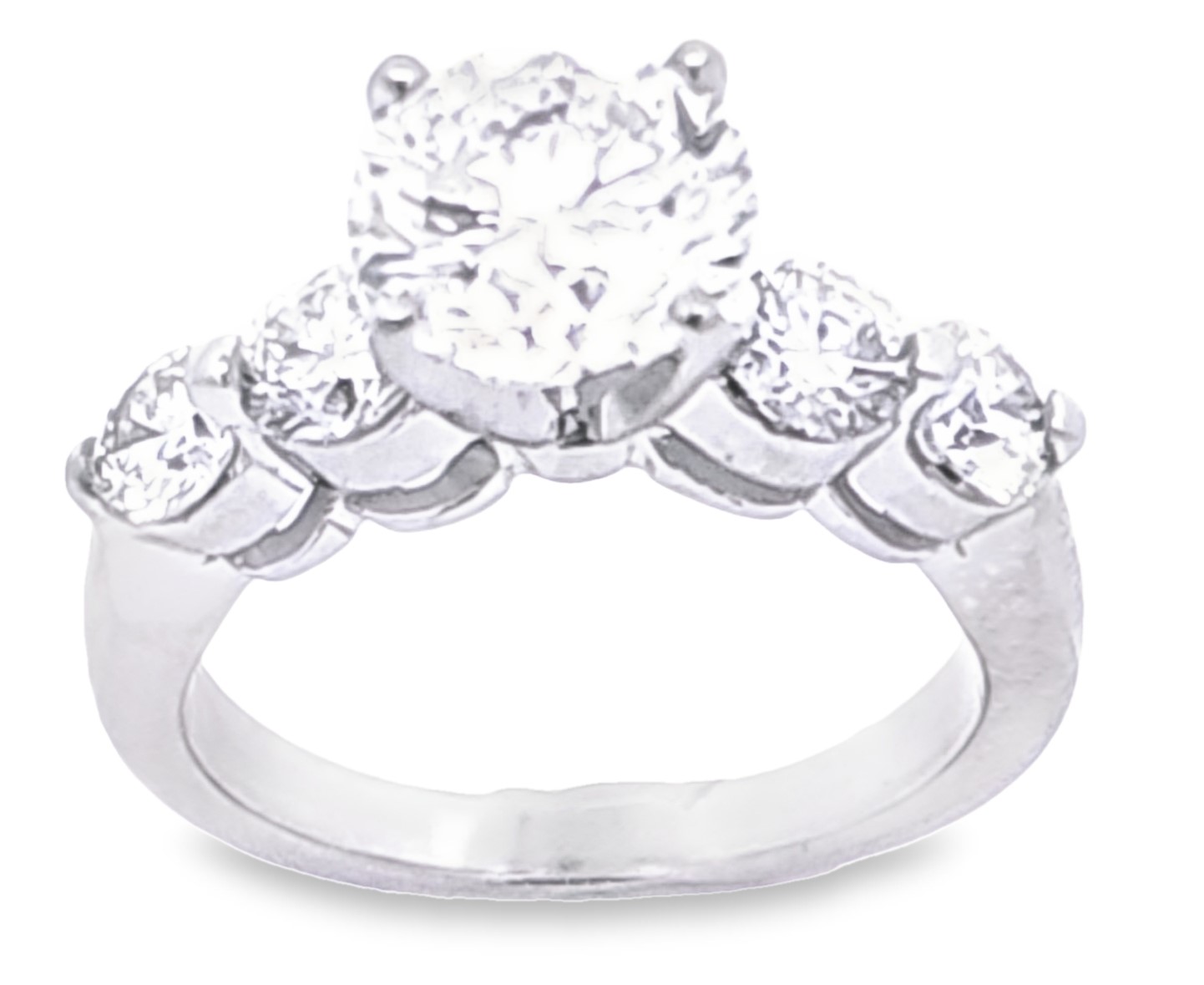 Estate 14 Karat White Gold GIA Certified Round Brilliant Diamond Ring