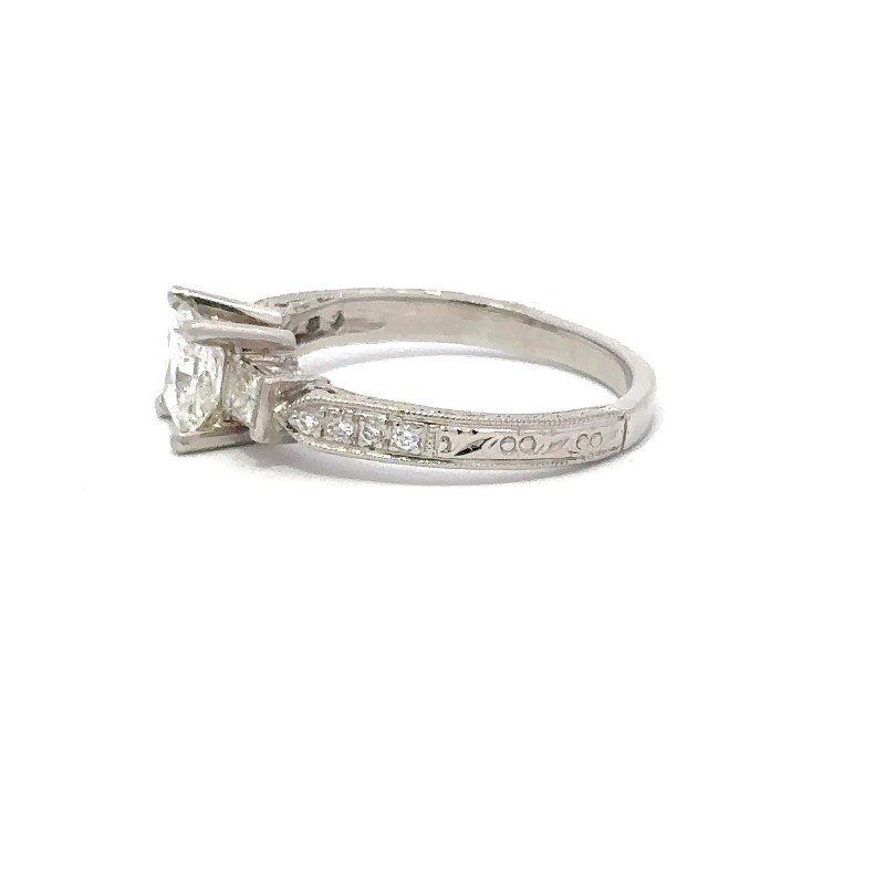 Estate EGL Platinum Diamond Engagement Ring
