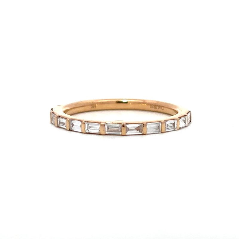 Henri Daussi Halfway Diamond Wedding Band